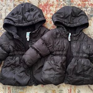 Toddler Old Navy Frost Free Winter Jackets 12-18m 18-24m Black Polka Dot